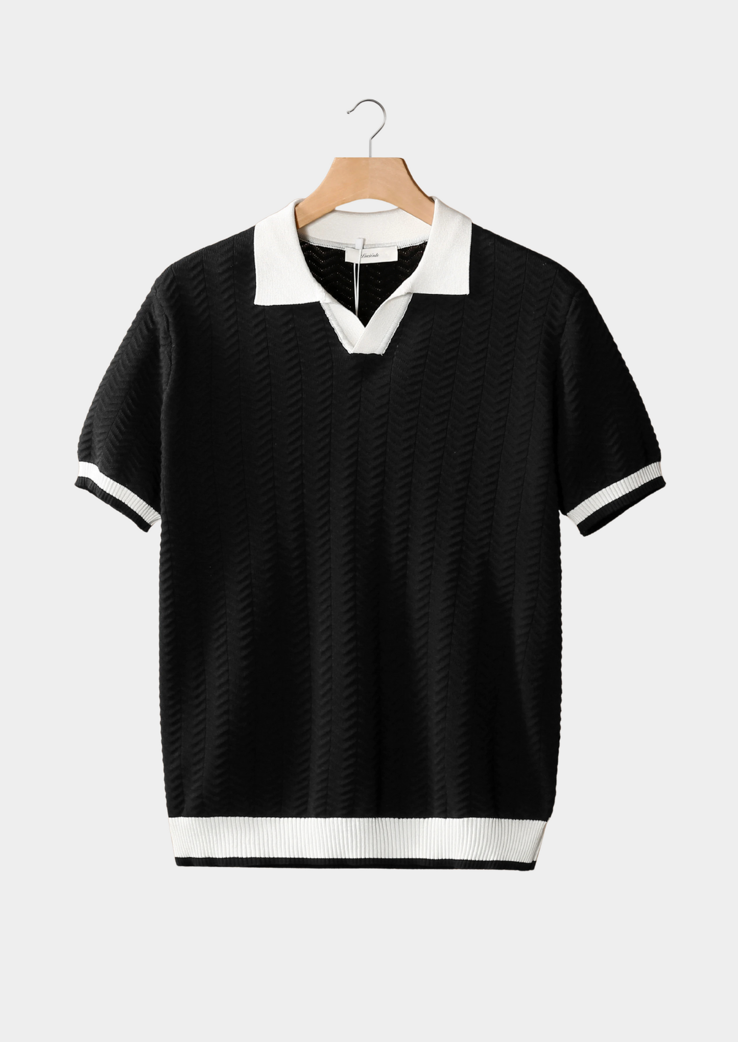 Nuvalli CONTRAST TEXTURED POLO