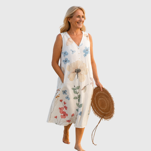Cavell™ – Sleeveless Dress with Floral Print