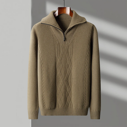 Taranto Merino Wol Zip Sweater