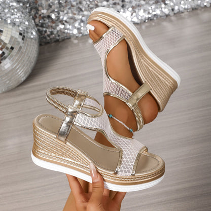 Elegant Orthopedic Slip-On Wedge Sandals for Women