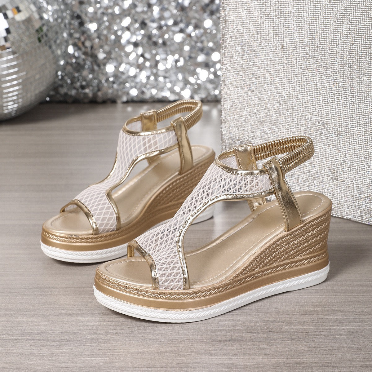 Elegant Orthopedic Slip-On Wedge Sandals for Women