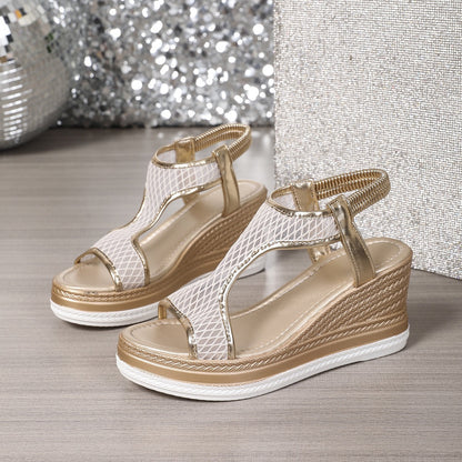 Elegant Orthopedic Slip-On Wedge Sandals for Women