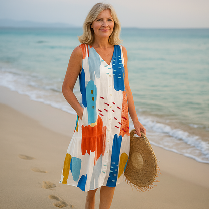 Cavell™ – Sleeveless Dress with Floral Print