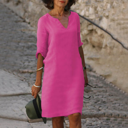 Lynslinnen – Amara V-Neck Dress