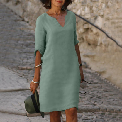 Lynslinnen – Amara V-Neck Dress