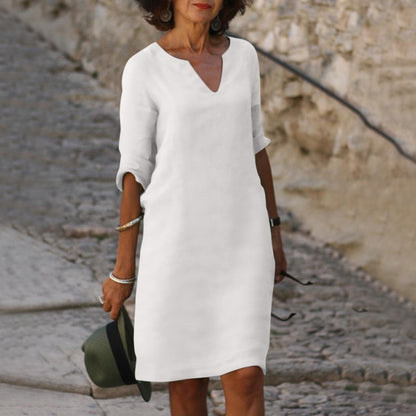 Lynslinnen – Amara V-Neck Dress