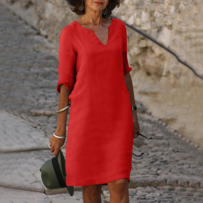 Lynslinnen – Amara V-Neck Dress