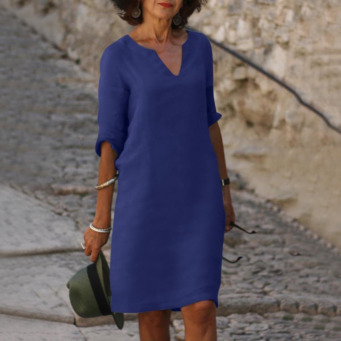 Lynslinnen – Amara V-Neck Dress