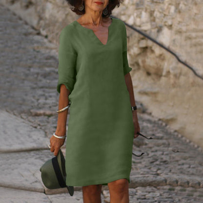 Lynslinnen – Amara V-Neck Dress