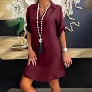 Sophia Linen Dress – Effortless Summer Elegance