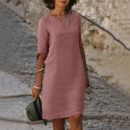 Lynslinnen – Amara V-Neck Dress