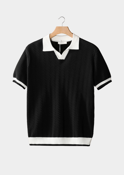Nuvalli CONTRAST TEXTURED POLO