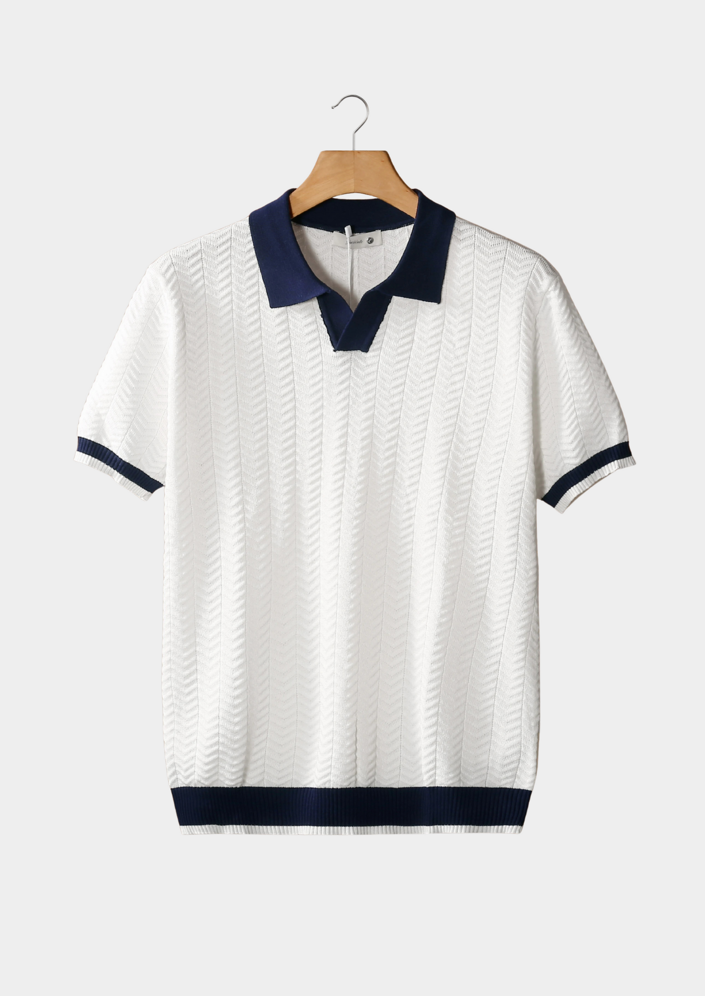 Nuvalli CONTRAST TEXTURED POLO