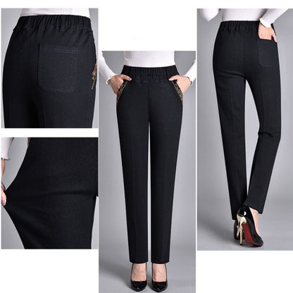 Nuvalli® | Women’s Jeans with Side Pockets and Elastic Waist